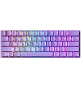 GK61 Mechanical Gaming Keyboard - 61 Keys Multi Color RGB Illuminated LED Backlit Wired Programma...