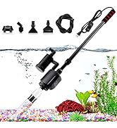 AQQA Electric Aquarium Gravel Cleaner, 6 in 1 Automatic Fish Tank Cleaning Tools Gravel Vacuum fo...