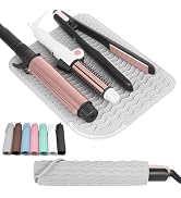 WRORUNER Larger Size Silicone Heat Resistant Mat for Curling Irons, Flat Irons, Hair Straightener...