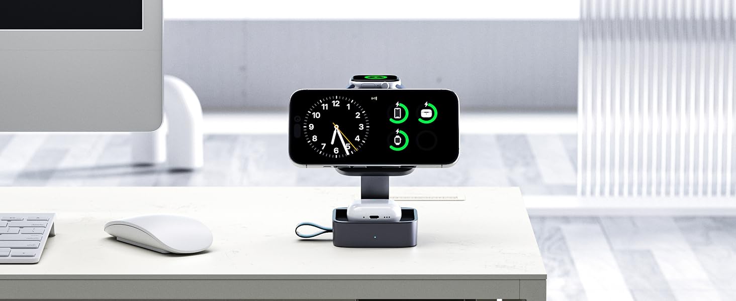 foldable 3 in 1 wireless charging station