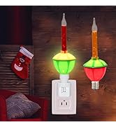 Christmas Bubble Night Lights Plug into Wall, 1 Multicolor Bubble Christmas Night Light + 1 Repla...