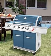 Royal Gourmet GA5403B 5-Burner BBQ Cabinet Style Propane Gas Grill with Rotisserie Kit, Sear Burn...