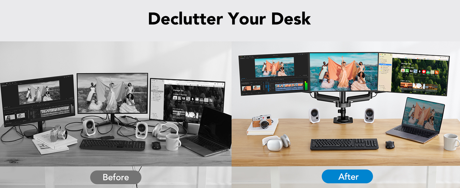 3 monitor desk mount