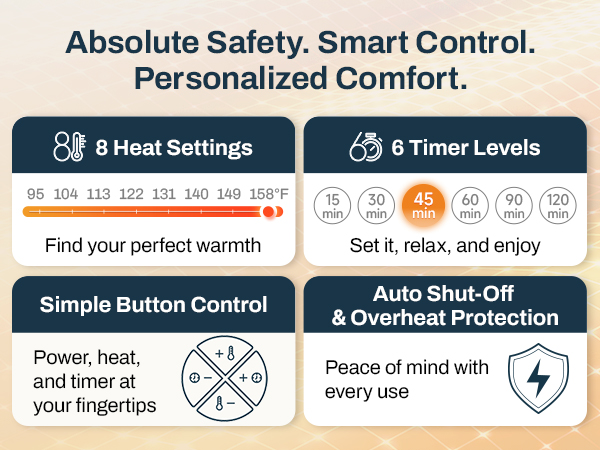 heat settings&amp;amp;timers