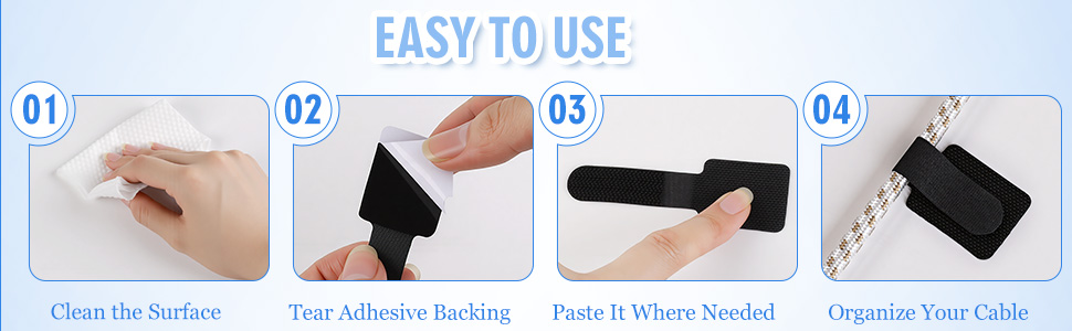 50PCS Cord Management Under Desk