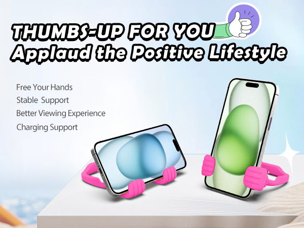 Christmas Stocking Stuffers for Teens Girls Women Cell Phone Holder Thumbs Up Lazy Phone Holder