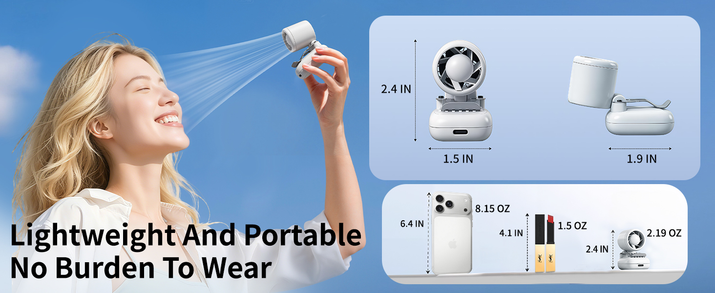 Miniature clip-on fan