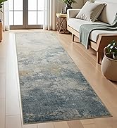 Joydeco 2x6 Washable Runner Rug for Hallway, Modern Abstract Non-Slip Soft Rugs, Low Pile Carpet ...