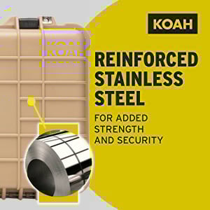 reinforced, stainless steel, strength, security