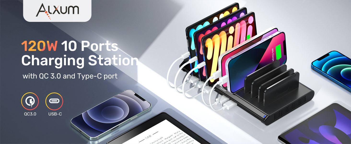 10 port usb charging station