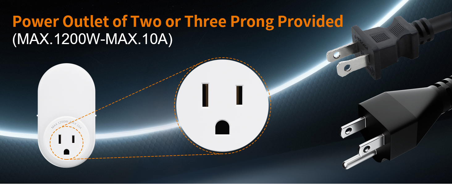 Night light with socket