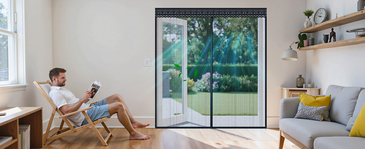 mesh door screen for 72x80 inch sliding doors