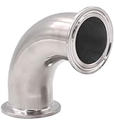 DERNORD 1-1/2" Tube OD Elbow 90 Degree Sanitary Pipe Fitting SS304 Tri Clamp 1.5 Inch