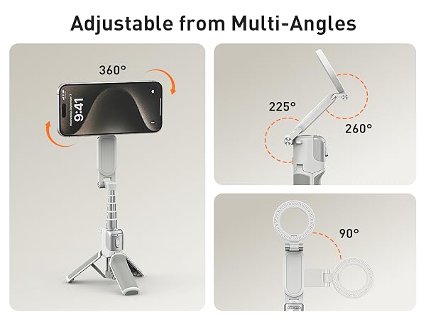 phone camera grip handle smartphone mobile selfie stick tripod for iphone 16 17 pro max