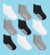 Infinno Baby Non Slip Ankle Socks 9 Pairs - Toddler Socks with Grips for Kids, Infants Boys and G...