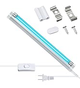 Qualirey 1 Pack UV Lamp Ozone Free, 253.7nm Wavelength UVC Germicidal Lamp 110V with ON/Off Switc...