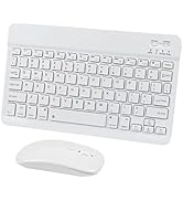 Wireless Bluetooth Keyboard and Mouse Combo, CHUYI Compact Ultra-Thin Sleek Design Cordless Recha...