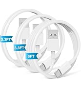 Car Carplay Cable for iPhone 17 16 15 Pro Plus Pro Max Air,3-Pack [3.3FT+3.3FT+6FT] USB A to USB ...