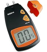 AMTAST Digital MD814 Wood Moisture Meter Tester, 4 Pins Wood Trees Bamboos Moisture Detector with...