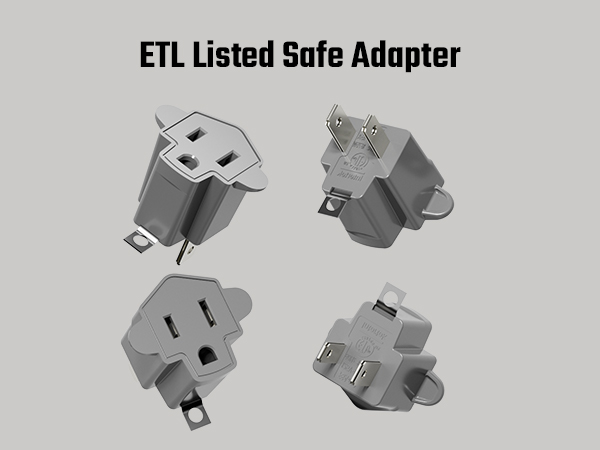 3-2 Prong Adapters Grounding Adapter UL Listed