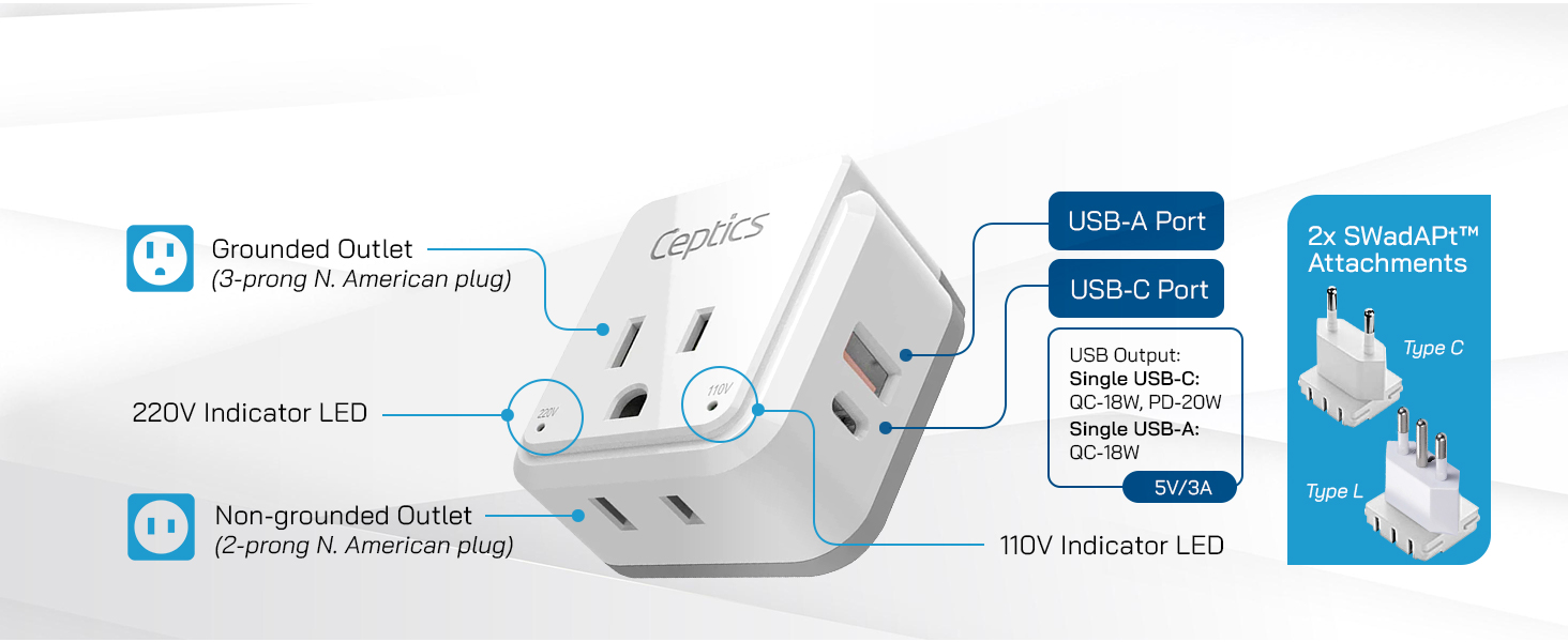 travel adapter plug type l