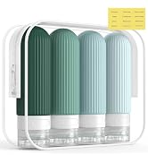 ME.FAN Travel Bottles for Toiletries, TSA Approved 3oz Silicone Travel Size Containers/Portable S...