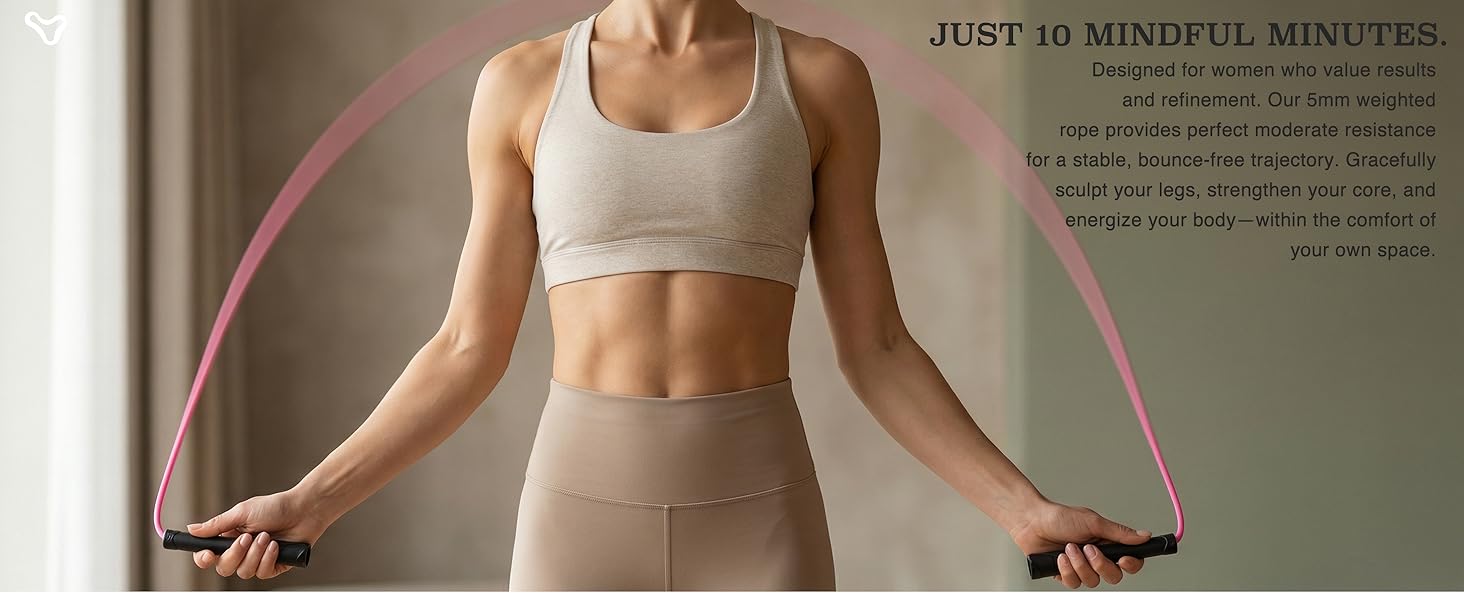 Aesthetic Jump Rope for Women - Apartment-Friendly Silent Rotation