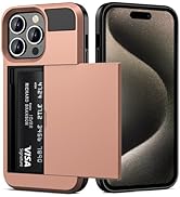 Vofolen Case Compatible with iPhone 15 Pro with Card Holder Dual Layer Shockproof Wallet Phone Ca...