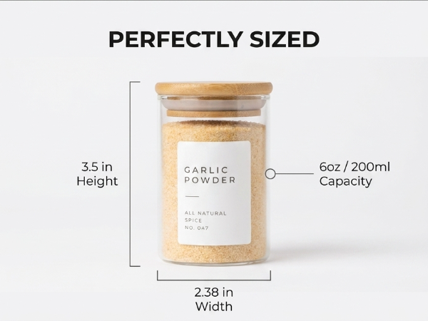 glass spice containers for seasoning organizing