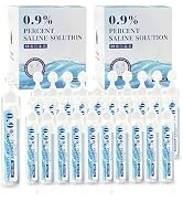 Travel Size Saline Solution Bulk, Individually Wrapped Isotonic Saline Nasal Drops Normal 0.9 Sod...
