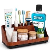 GFWARE Bathroom Decor and Accessories - Detachable 7 Slots Kids Electric Toothbrush and Toothpast...