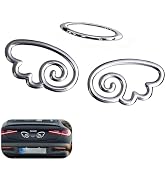 sdidzad 2 PCS Cute 3D Angel Wings Car Rear Stickers, PVC Waterproof Car Window Decal, Exquisite P...