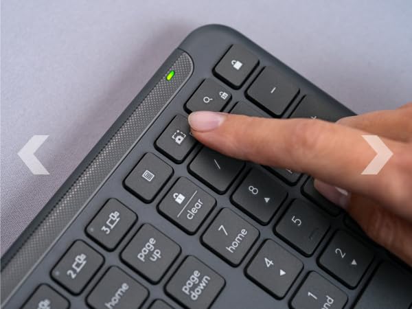 Signature Slim K950 Wireless Keyboard with Sleek Design, Switch Typing Between Devices, Quiet Typing