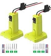 2 Packs Power Wheel Adapter Compatible with Ryobi 18V Battery, Upgraded Battery Converter Kit wit...