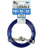 BV Pet Medium Tie Out Cable for Dog up to 60 Pound, 25-Feet