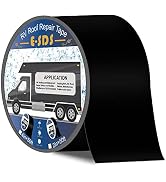 E-SDS Roof Repair Tape Black 4" x50' UV-Resistant and Weatherproof Sealant Tape to Repair for RV,...