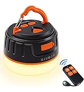 Camping Lantern Rechargeable, 5200mAh, 1000LM Up to 150H Running, 5 Light Modes, Remote Contol, M...