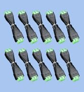ANLINK 10 Pairs (10 x Male + 10 x Female) 12V 5.5mm x 2.1mm DC Power Jack Plug Adapter Connector ...