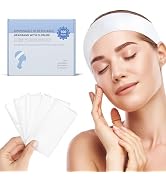 100 Count Disposable Headbands for Spa Headband for Washing Face Individually Wrapped Headbands f...