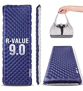 TOBTOS Camping Sleeping Pad with 9.0 R-Value, 4" Thick Inflatable Camping Mattress for All Season...