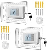 2 Pack Thermostat Lock Box with Key, Clear Thermostat Cover with Lock for Thermostat on Wall, The...