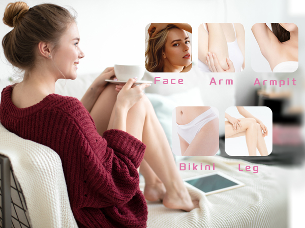 Electric Razor for Women Men Facial Hair Remover, Rechargeable Led Display Hair Removal Kit