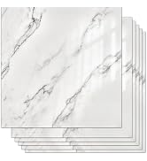 Abyssaly Peel and Stick Backsplash Tiles, 10-Sheet 11.8"x 11.8" PVC Self Adhesive White Marble Wa...