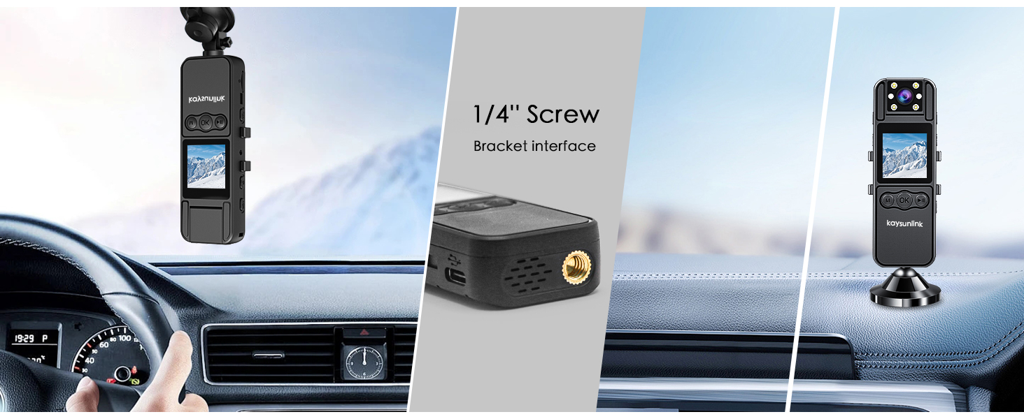 Car Camera with 1/&amp;#34; screw bracket
