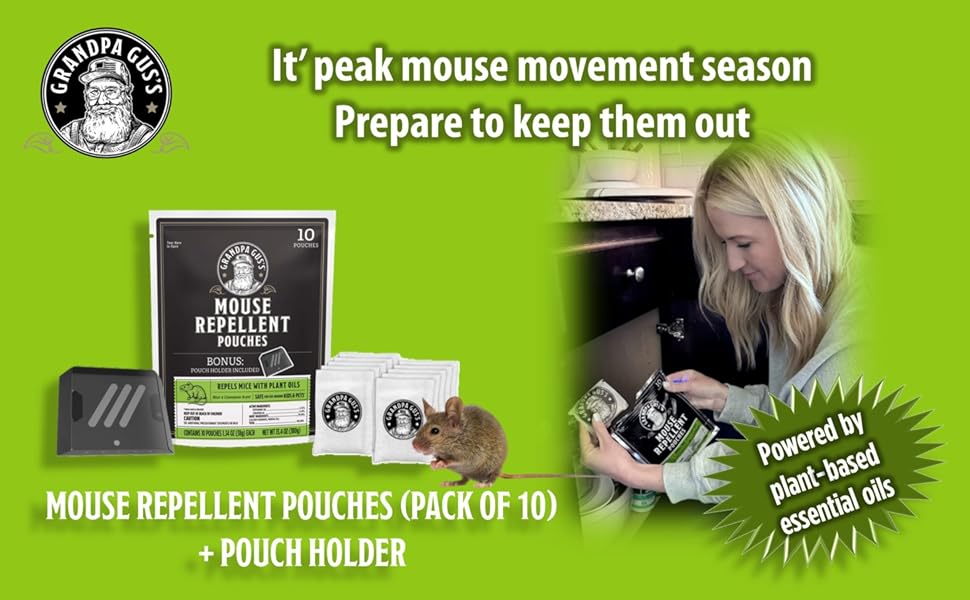 GG Mouse Repellent Pouches and Pouch Holder