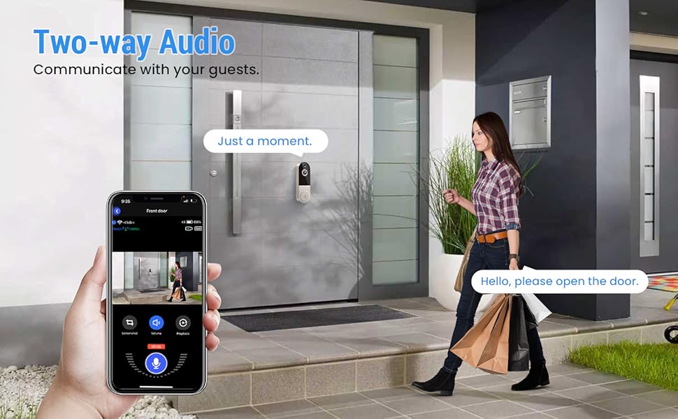 Wireless doorbell camera Two way Talk