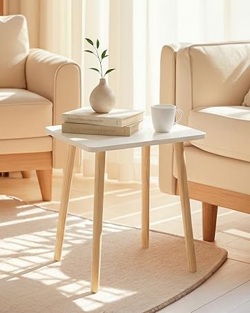 white side table;end table;small side table