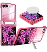 Hekodonk for Galaxy Z Flip 7 Case,[Compatible with MagSafe][Glow in The Dark][Front Screen Protec...