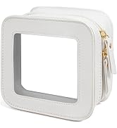 Small Clear Makeup Bag for Women , Mini Cosmetic Bag Portable Makeup Pouch Organizer with Zipper ...