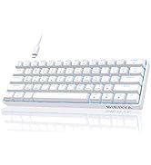 DIERYA 60% Mechanical Keyboard, DK61se Wired Gaming Keyboard with Red Switches, LED Backlit Ultra...